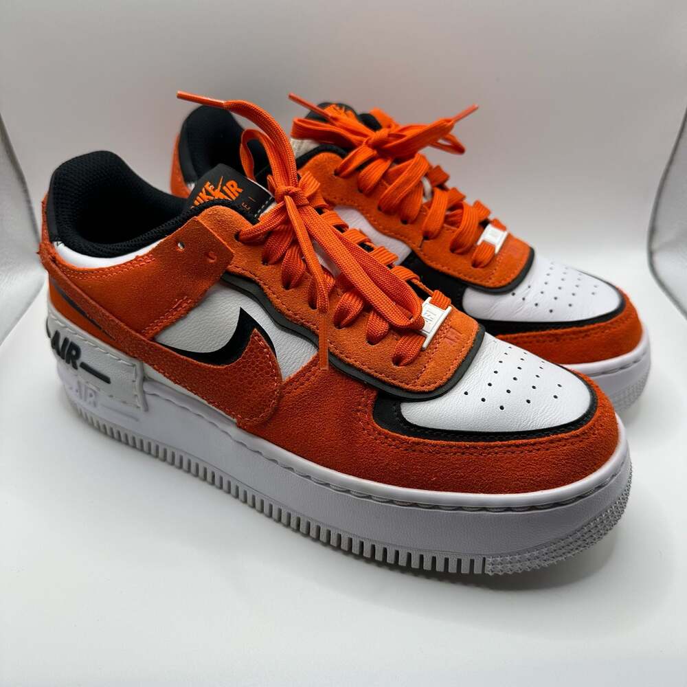 Nike Air Force 1 Shadow Women's Sneakers - Rush Orange/Black-White (DQ8586-800)